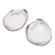 Ceramic snack plates, 'Marine Ambrosia' (pair) - Handcrafted Round Ceramic Oyster Snack Plates (Pair) (image 2a) thumbail