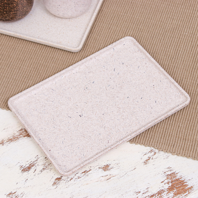 Recycled coconut fiber bio-composite tray, Geometric Sides