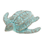 Recycled paper sculpture, 'Eco Turtle' - Eco-Friendly Recycled Paper Turtle Sculpture from Thailand