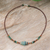 Carnelian and hematite beaded pendant necklace, 'Bohemian Colors' - Bohemian Carnelian and Hematite Beaded Pendant Necklace (image 2b) thumbail