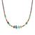 Carnelian and hematite beaded pendant necklace, 'Bohemian Colors' - Bohemian Carnelian and Hematite Beaded Pendant Necklace (image 2d) thumbail