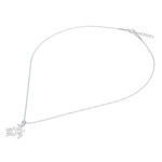 Sterling silver pendant necklace, 'Free Turtle' - Geometric Sterling Silver Necklace with Turtle Pendant