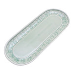 Celadon ceramic tray, 'Divine Parade' - Handcrafted Elephant-Themed Celadon Ceramic Tray