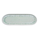 Celadon ceramic tray, 'Divine Parade' - Handcrafted Elephant-Themed Celadon Ceramic Tray
