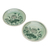 Celadon ceramic saucers, 'Luxuriant Lotus' (pair) - Pair of Celadon Ceramic Saucers Hand-Crafted in Thailand