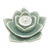 Portavelas de cerámica celadón - Portavelas de cerámica verde celadón en forma de loto en verde