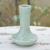 Celadon ceramic vase, 'In Bloom' - Handmade Celadon Ceramic Vase with Floral Motif in Green