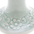 jarrón de cerámica celadón - Jarrón de Cerámica Celadon Hecho a Mano con Motivo Floral en Verde