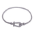 Cubic zirconia pendant bracelet, 'Sparkling Fortune' - Sterling Silver Horseshoe Pendant Bracelet with Jewels