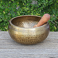 Brass singing bowl, 'Singing Spirit'