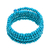 Wood beaded wrap bracelet, 'Sunshine Spin' (1 in) - Handcrafted Blue Wood Beaded Wrap Bracelet with Bells (1 In) (image 2b) thumbail