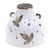 Keramik-Vase, 'Glorious Fall' - Handgefertigte Keramikvase mit braunem Blättermuster
