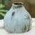 Ceramic vase, 'Winter Bloom' - Handcrafted Ceramic Vase with Winter-Inspired Pattern
