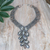 Glasperlen-Wasserfall-Choker-Halskette - Wasserfall-Halskette mit Glasperlen-Design