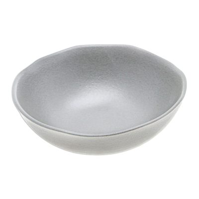 Cuenco para servir de cerámica - Cuenco de cerámica moderno hecho a mano en tono gris mate