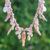 Multi-gemstone waterfall necklace, 'Rose Bliss' - Rose-Toned Multi-Gemstone Waterfall Necklace from Thailand