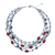 Multi-gemstone waterfall necklace, 'Sea Glam' - Blue and Red Multi-Gemstone Waterfall Necklace from Thailand (image 2a) thumbail