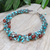 Multi-gemstone waterfall necklace, 'Sea Glam' - Blue and Red Multi-Gemstone Waterfall Necklace from Thailand