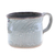 Ceramic mug, 'Forest Calm' - Handcrafted Leafy Blue Ceramic Mug in a Crackled Finish