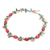 Gold-accented multi-gemstone beaded necklace, 'Autumn Honey' - colourful Chalcedony Howlite and Smoky Quartz Beaded Necklace