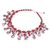 Multi-gemstone beaded waterfall necklace, 'Red Orchid' - Spectacular Multi-Gemstone Beaded Waterfall Necklace in Red (image 2c) thumbail