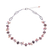 Multi-gemstone beaded necklace, 'Autumn Rose' - Delicate Rhodonite Cultured Pearl and Quartz Beaded Necklace thumbail
