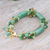 Gold-accented aventurine and quartz beaded bracelet, 'Green Touch' - Aventurine & Quartz Beaded Bracelet with Gold Filled Accents