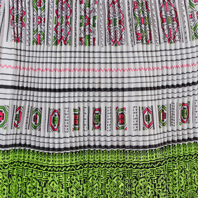 Vestido tubo de mezcla de algodón - Vestido tubo de mezcla de algodón inspirado en la tribu Hmong Hill en gris