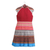 Vestido tubo de mezcla de algodón - Vestido tubo de mezcla de algodón inspirado en la tribu Hmong Hill en rojo