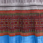 Cotton blend sheath dress, 'Red Heirloom' - Hmong Hill Tribe-Inspired Cotton Blend Sheath Dress in Red