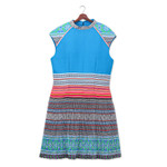 Cotton blend sheath dress, 'Light Blue Heirloom' - Hmong Hill Tribe-Inspired Cotton Blend Light Blue Dress