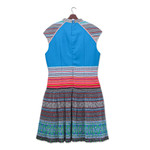 Cotton blend sheath dress, 'Light Blue Heirloom' - Hmong Hill Tribe-Inspired Cotton Blend Light Blue Dress