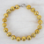 Halskette aus Lavastein und Hämatitperlen - Goldfarbene Perlenkette aus Lavastein und Hämatit