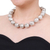 Lava stone and hematite beaded necklace, 'Blazing Silver' - Silver-Toned Lava Stone and Hematite Beaded Necklace (image 2i) thumbail