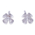Sterling silver stud earrings, 'Spring in Heaven' - Sterling Silver Floral Stud Earrings in a Matte Finish thumbail
