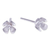 Sterling silver stud earrings, 'Spring in Heaven' - Sterling Silver Floral Stud Earrings in a Matte Finish (image 2c) thumbail