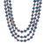 Cultured pearl and garnet multi-strand necklace, 'Chic Drops' - Cultured Pearl Multi-Strand Necklace with Garnet Beads (image 2e) thumbail