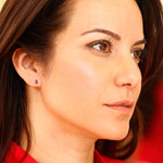 Rhodolite button earrings, 'The Eternal Marchioness' - Polished Button Earrings with Marquise-Shaped Rhodolite Gems