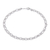 Sterling silver link bracelet, 'Rhombus Ties' - Modern Sterling Silver Link Bracelet in a Matte Finish thumbail
