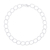 Sterling silver link necklace, 'Ethereal Orbits' - Sterling Silver Link Necklace in a Brushed-Satin Finish thumbail