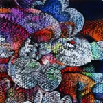 'Beauty is in The Mind' (2023) - Signed Stretched Floral Acrylic Painting with colourful Hues