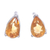 Citrine drop earrings, 'Abundance Blessing' - Sterling Silver Drop Earrings with Pear-Shaped Citrine Gems
