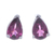 Rhodolite drop earrings, 'Eternity Blessing' - Sterling Silver Drop Earrings with Pear-Shaped Rhodolite