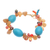 Gold-accented multi-gemstone beaded bracelet, 'Island Honey' - Gold-Accented Multi-Gemstone Beaded Bracelet with Pearls