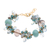 Gold-accented agate and quartz beaded bracelet, 'Blue Spell' - 18k Gold-Accented Blue Agate and Quartz Beaded Bracelet