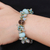 Gold-accented agate and quartz beaded bracelet, 'Blue Spell' - 18k Gold-Accented Blue Agate and Quartz Beaded Bracelet (image 2j) thumbail