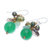 Multi-gemstone dangle earrings, 'Spring Splendor' - Dangle Earrings with Quartz Cultured Pearl and Smoky Quartz
