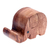 Wood phone holder, 'Helpful Trunk' - Hand-Carved Elephant-Themed Raintree Wood Phone Holder