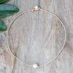 Cultured pearl cord pendant necklace, 'Innocent Soul' - Leather Cord Necklace with Cultured Pearl Pendant and Clasp
