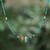 Multi-gemstone macrame pendant necklace, 'Delicate Touch' - Multi-Gemstone Macrame Pendant Necklace from Thailand (image 2) thumbail